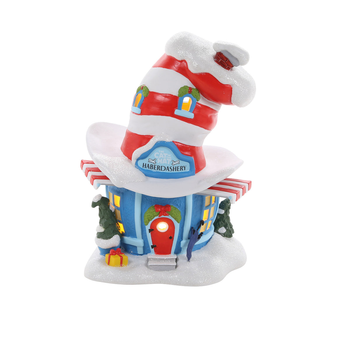 Department 56 The Grinch Village Christmas House - Cat in the Hat Haberdashery - 21cm | Delivery ± 3 weeks