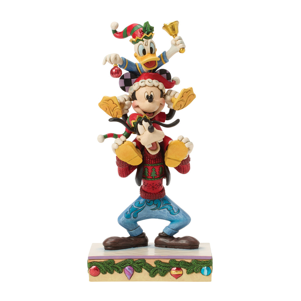 Disney Traditions by Jim Shore Christmas Figurine - Mickey, Donald & Goofy Stacked - 22cm | Delivery ± 3 weeks