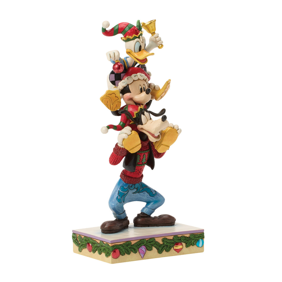 Disney Traditions by Jim Shore Christmas Figurine - Mickey, Donald & Goofy Stacked - 22cm | Delivery ± 3 weeks