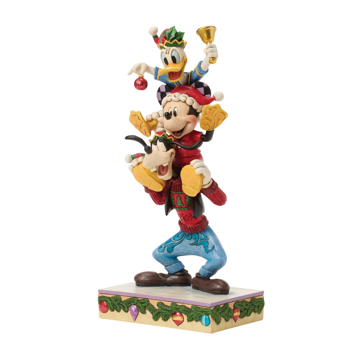 Disney Traditions by Jim Shore Christmas Figurine - Mickey, Donald & Goofy Stacked - 22cm | Delivery ± 3 weeks