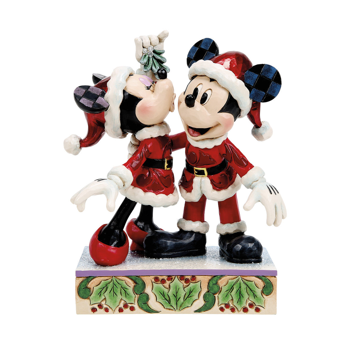 Disney Traditions by Jim Shore Christmas Figurine - Mickey & Minnie Mouse under the Mistletoe - 17cm | Delivery ± 3 weeks