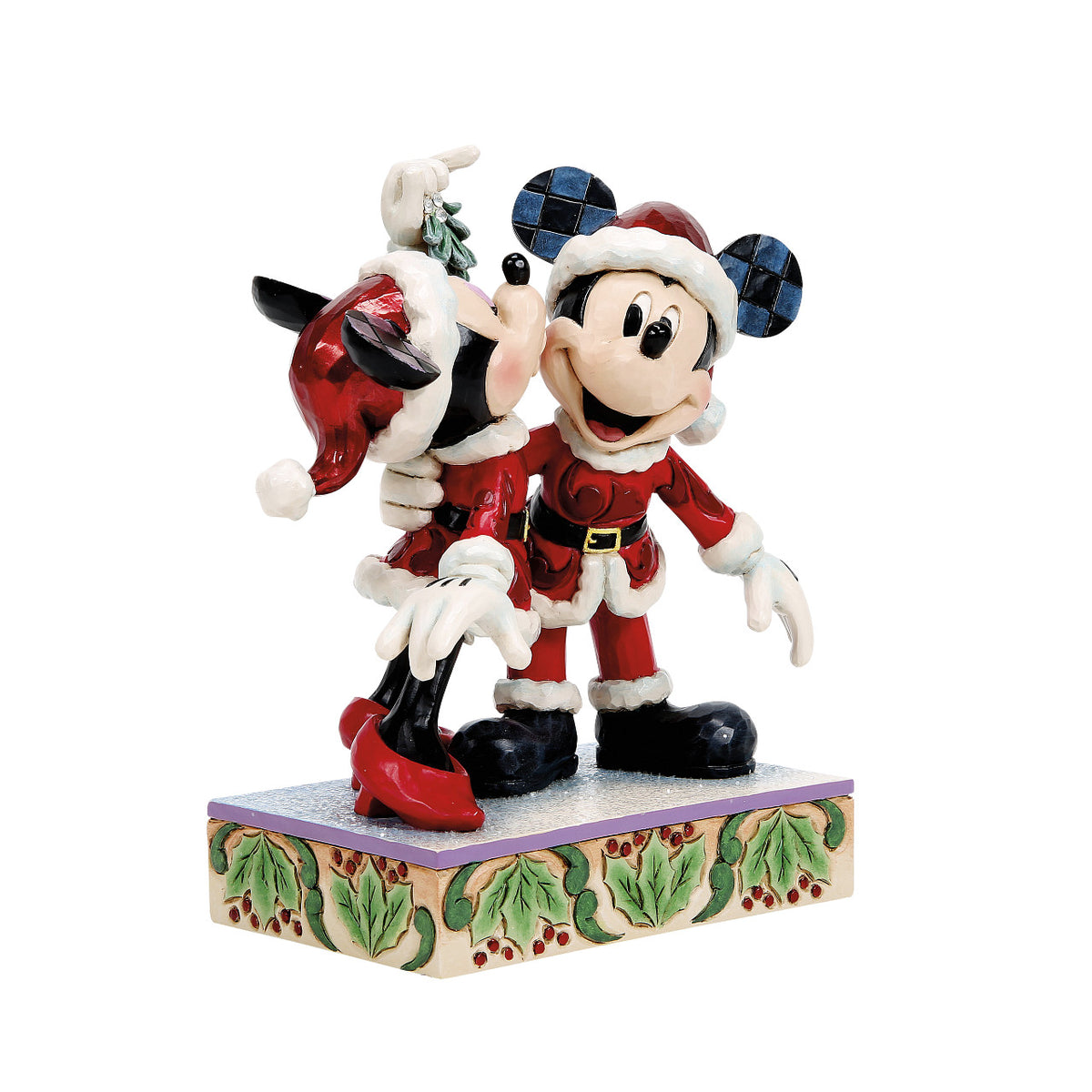 Disney Traditions by Jim Shore Christmas Figurine - Mickey & Minnie Mouse under the Mistletoe - 17cm | Delivery ± 3 weeks