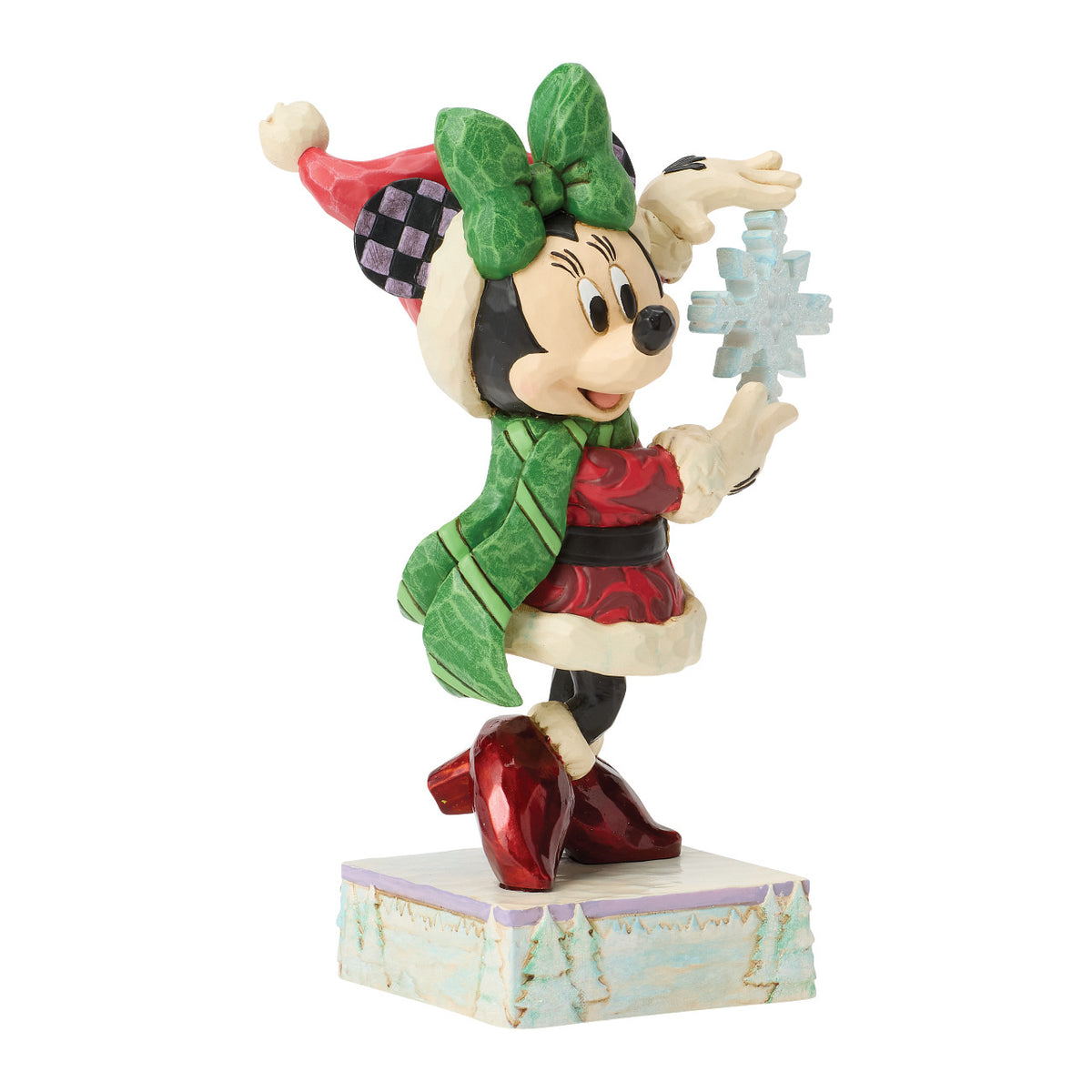 Disney Traditions by Jim Shore Christmas Figurine - Minnie Mouse with Snowflake - 14cm | Delivery ± 3 weeks
