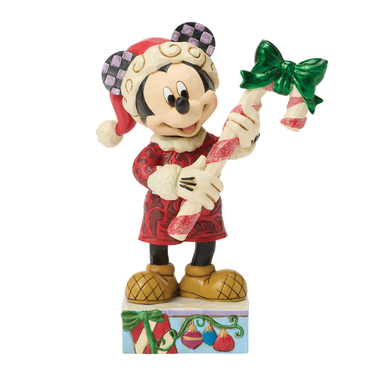 Disney Traditions by Jim Shore Christmas Figurine - Mickey Mouse with Candy Cane - 13.5cm | Delivery ± 3 weeks