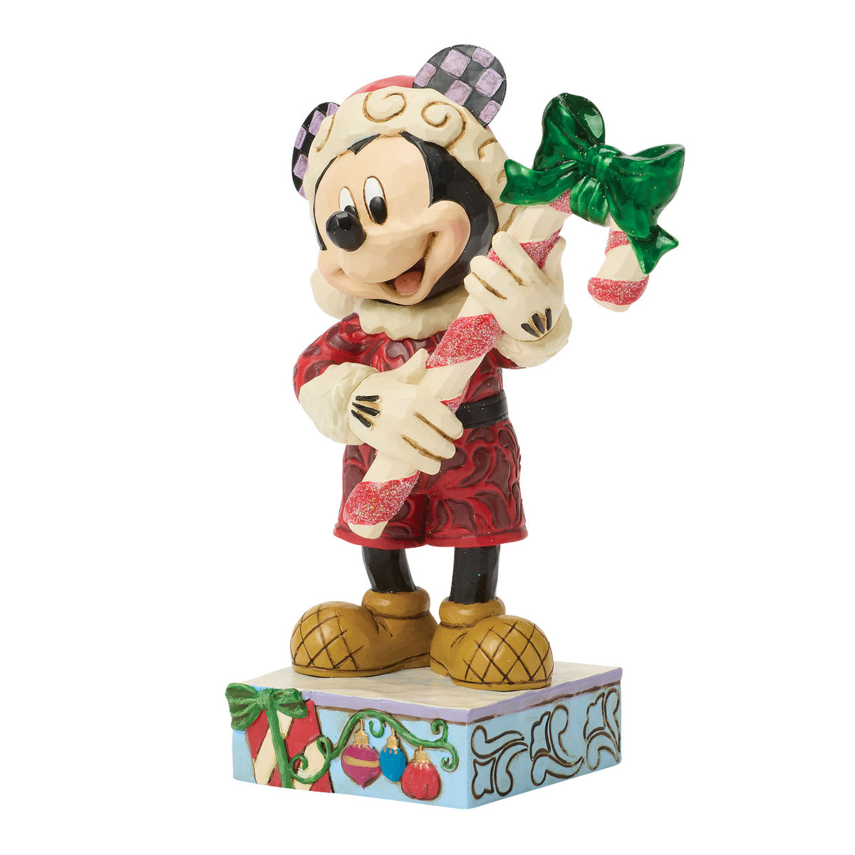 Disney Traditions by Jim Shore Christmas Figurine - Mickey Mouse with Candy Cane - 13.5cm | Delivery ± 3 weeks