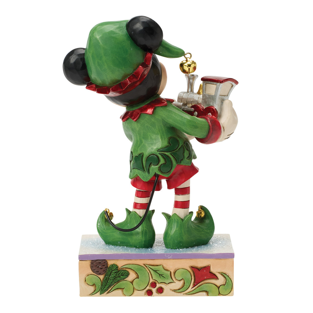 Disney Traditions by Jim Shore Christmas Figurine - Mickey Mouse Elf with Christmas Train - 19.5cm | Delivery ± 3 weeks