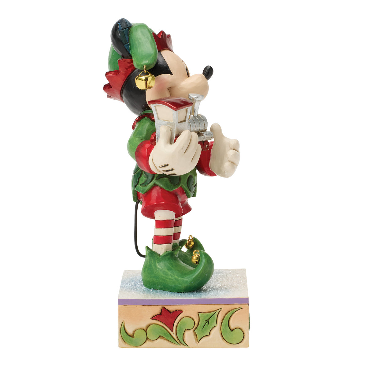 Disney Traditions by Jim Shore Christmas Figurine - Mickey Mouse Elf with Christmas Train - 19.5cm | Delivery ± 3 weeks