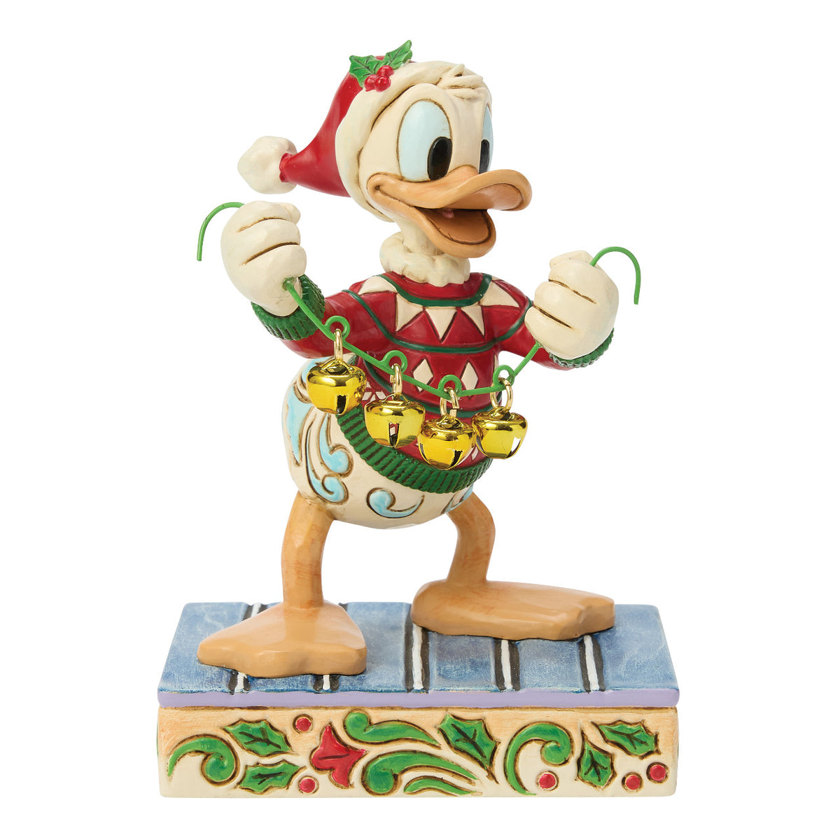 Disney Traditions by Jim Shore Christmas Figurine - Donald Duck with Christmas Bells - 12cm | Delivery ± 3 weeks