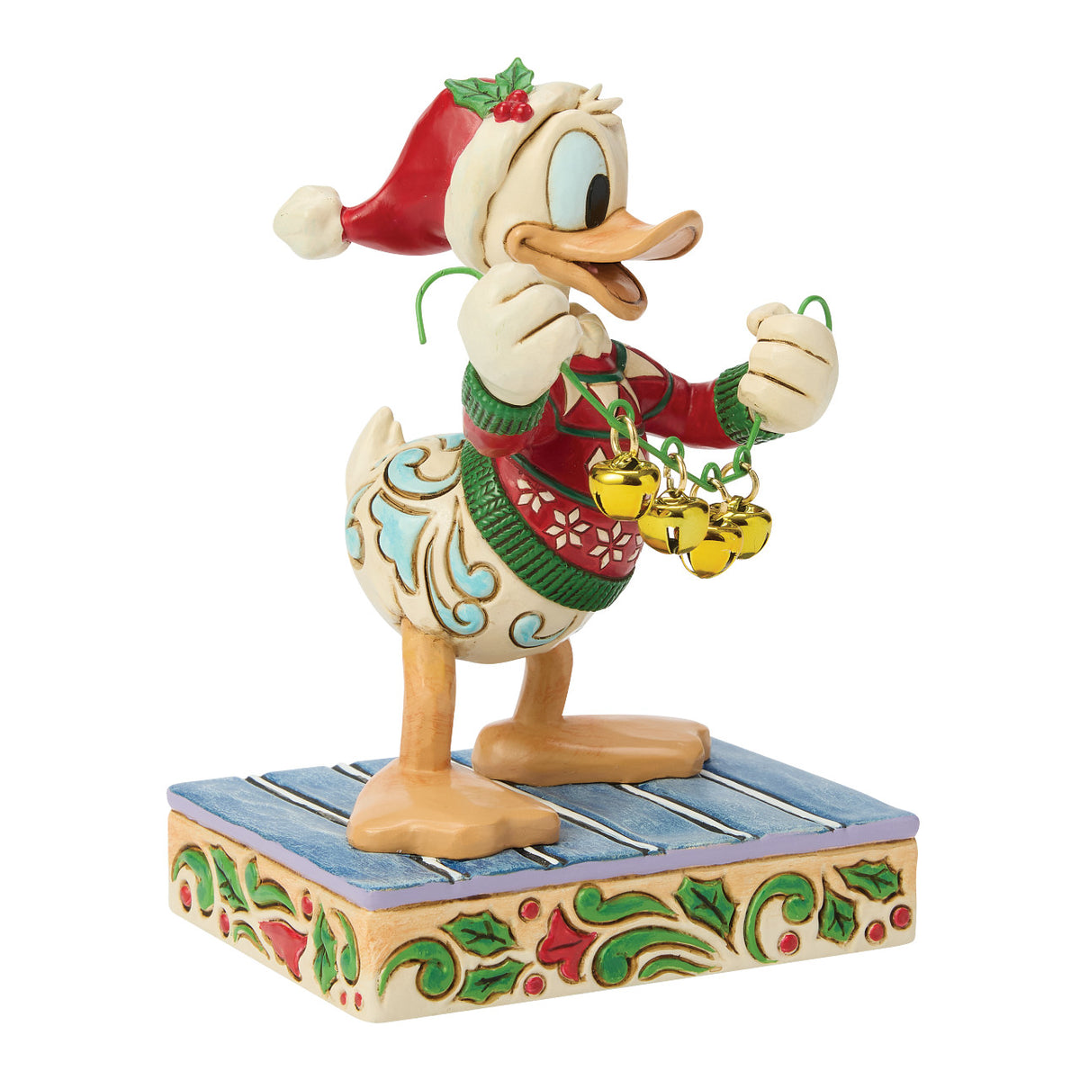 Disney Traditions by Jim Shore Christmas Figurine - Donald Duck with Christmas Bells - 12cm | Delivery ± 3 weeks