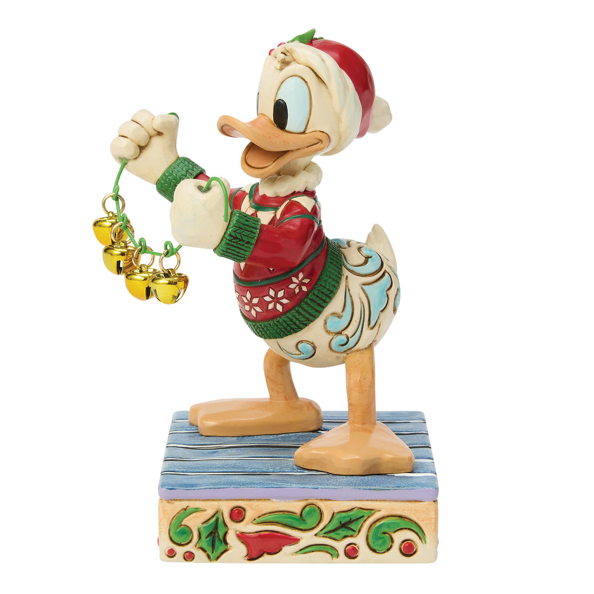 Disney Traditions by Jim Shore Christmas Figurine - Donald Duck with Christmas Bells - 12cm | Delivery ± 3 weeks