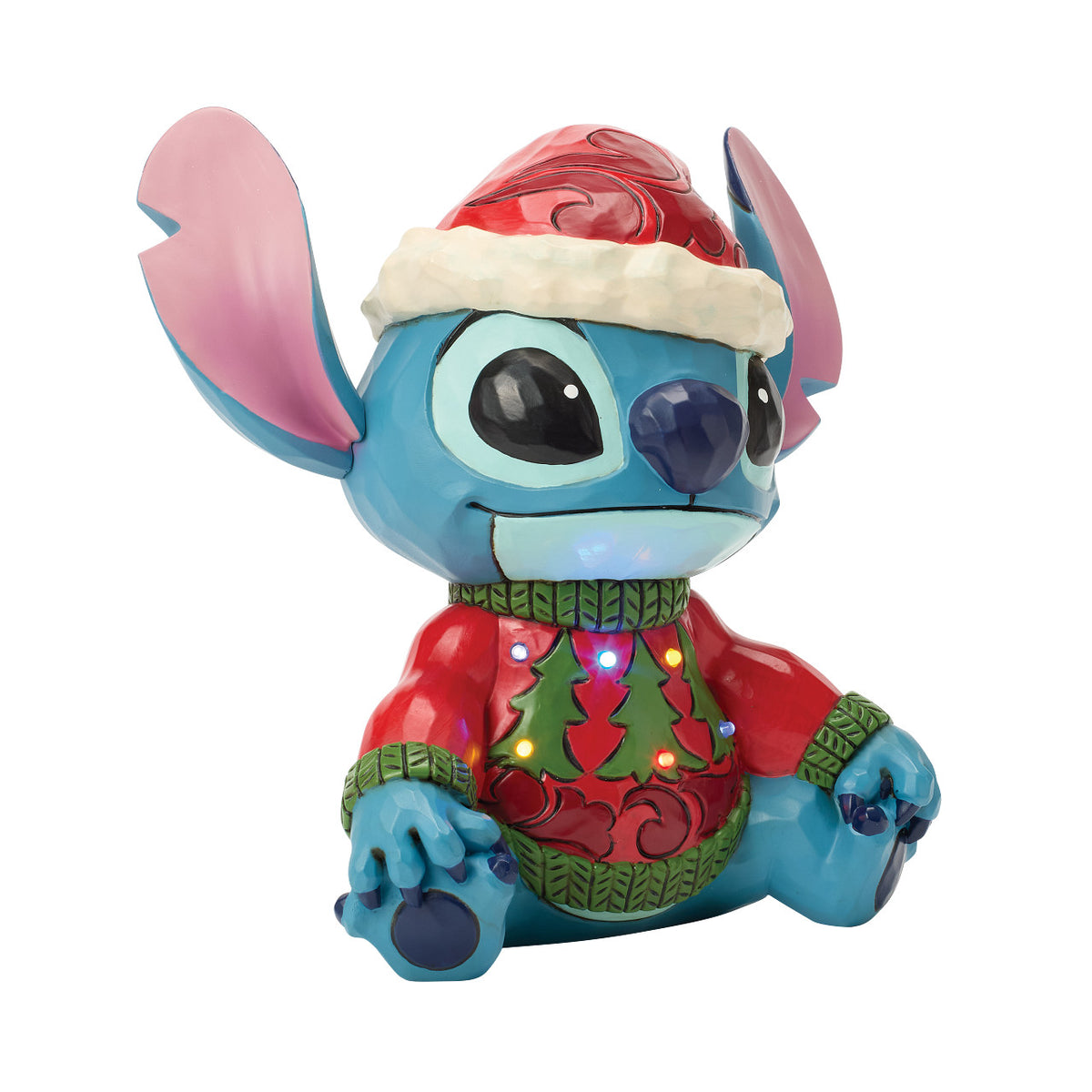 Disney Traditions by Jim Shore Christmas Figurine - Stitch in Christmas Jumper with LED - 17.5cm | Delivery ± 3 weeks