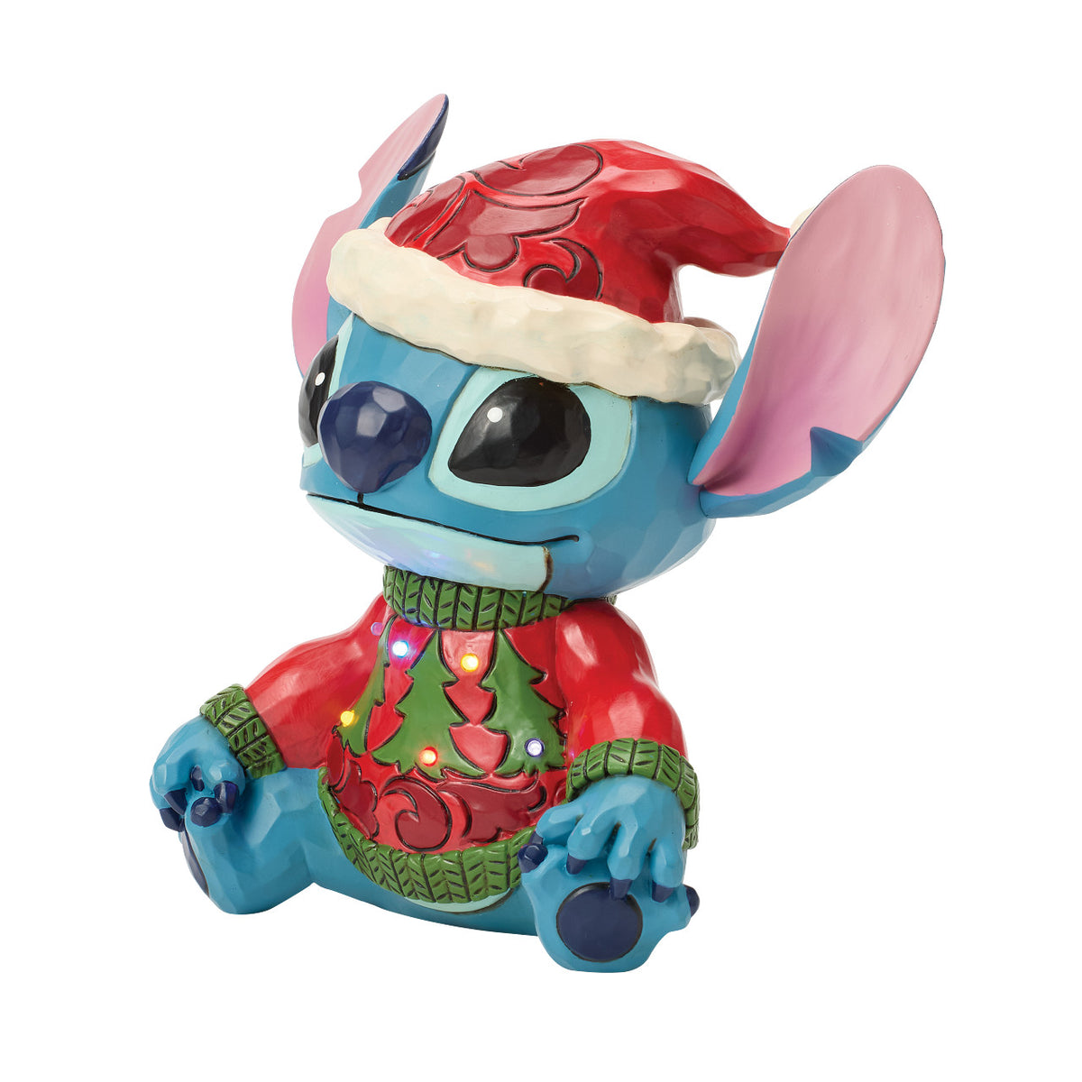 Disney Traditions by Jim Shore Christmas Figurine - Stitch in Christmas Jumper with LED - 17.5cm | Delivery ± 3 weeks