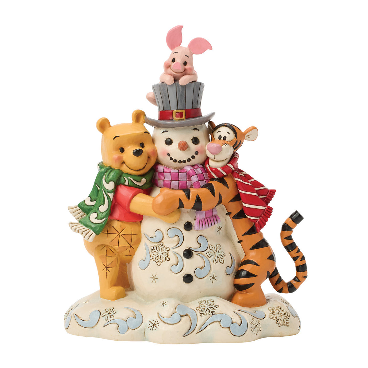 Disney Traditions by Jim Shore Christmas Figurine - Winnie the Pooh & Friends with Snowman - 18cm | Delivery ± 3 weeks