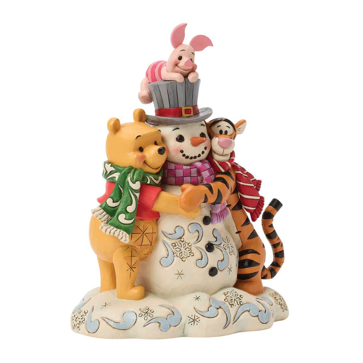 Disney Traditions by Jim Shore Christmas Figurine - Winnie the Pooh & Friends with Snowman - 18cm | Delivery ± 3 weeks