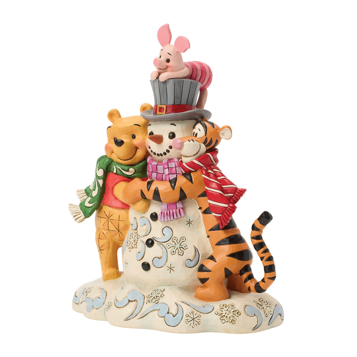 Disney Traditions by Jim Shore Christmas Figurine - Winnie the Pooh & Friends with Snowman - 18cm | Delivery ± 3 weeks