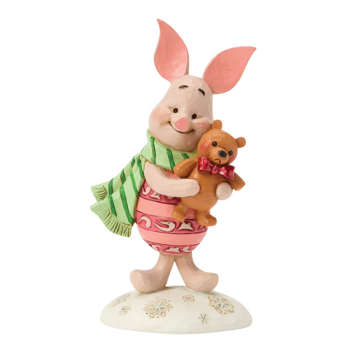 Disney Traditions by Jim Shore Christmas Figurine - Winnie the Pooh Piglet with Teddy Bear - 9cm | Delivery ± 3 weeks