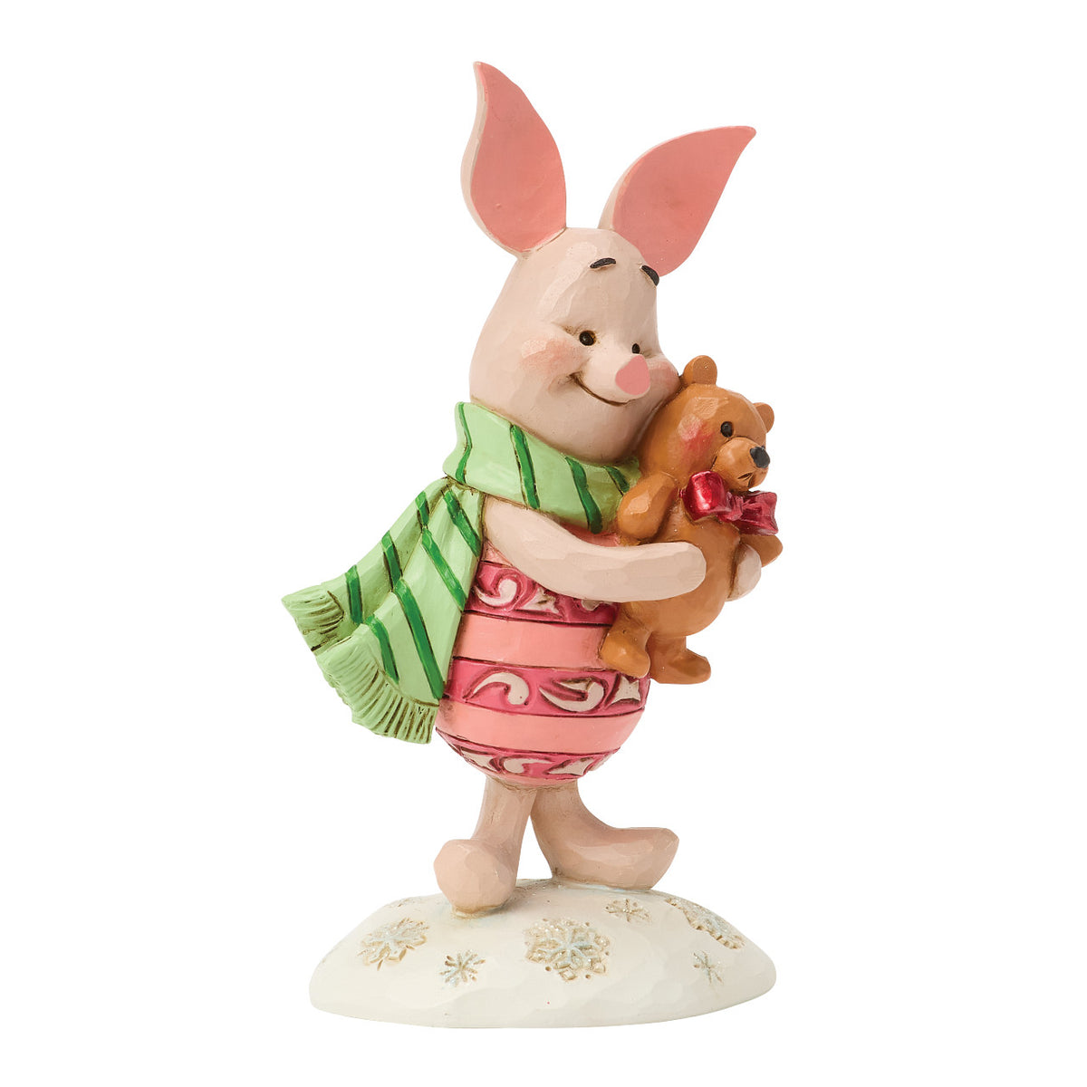 Disney Traditions by Jim Shore Christmas Figurine - Winnie the Pooh Piglet with Teddy Bear - 9cm | Delivery ± 3 weeks