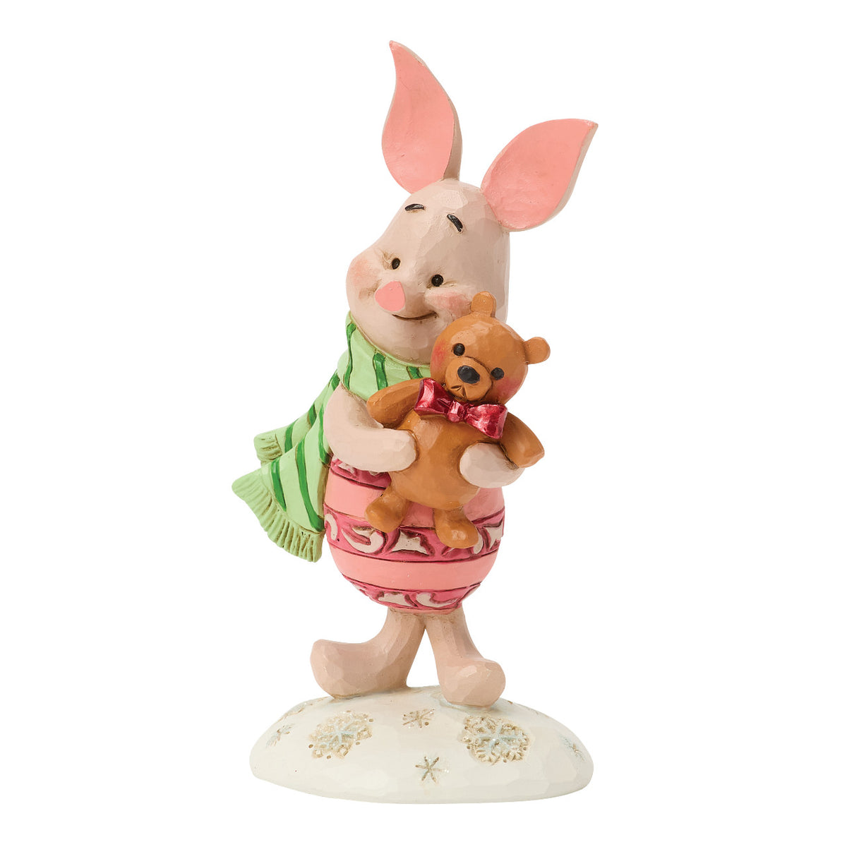 Disney Traditions by Jim Shore Christmas Figurine - Winnie the Pooh Piglet with Teddy Bear - 9cm | Delivery ± 3 weeks