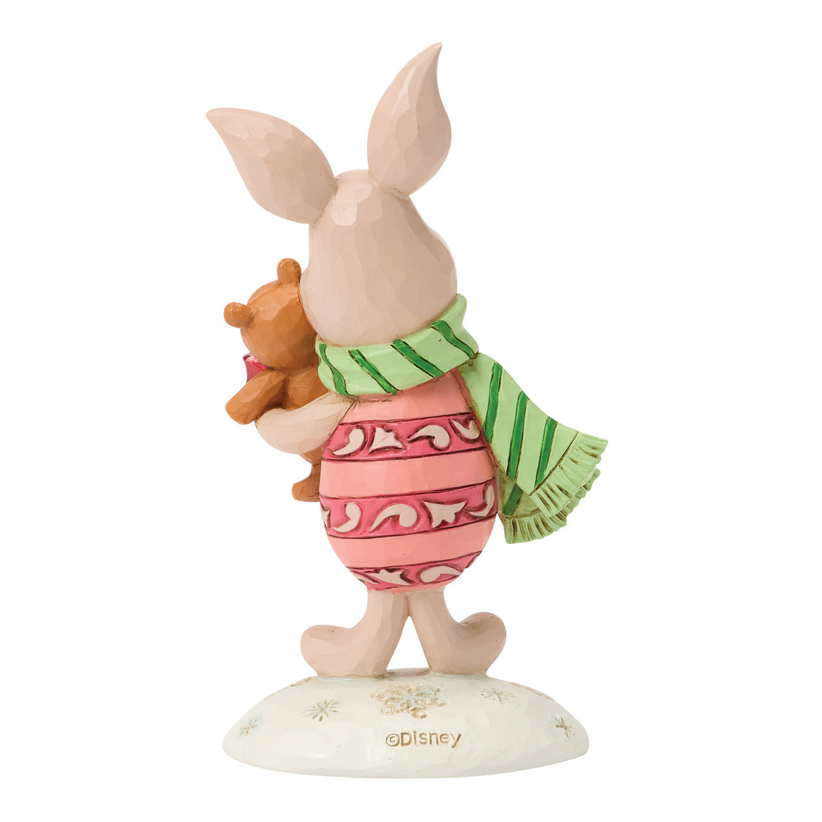 Disney Traditions by Jim Shore Christmas Figurine - Winnie the Pooh Piglet with Teddy Bear - 9cm | Delivery ± 3 weeks