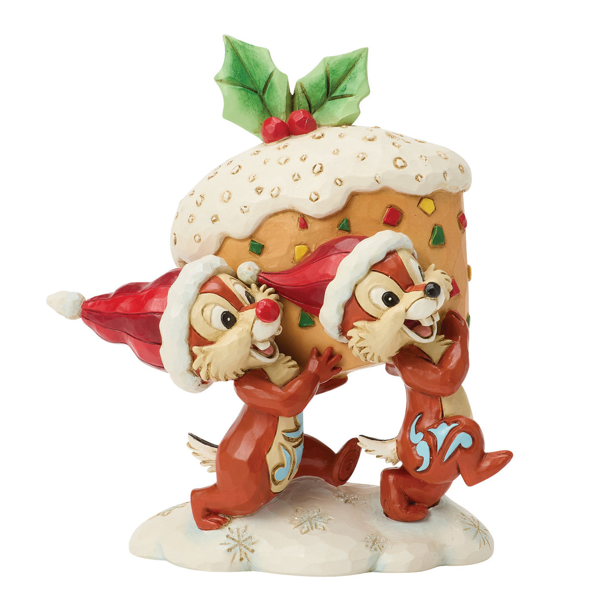 Disney Traditions by Jim Shore Christmas Figurine - Chip ’n Dale with Fruitcake - 11cm | Delivery ± 3 weeks