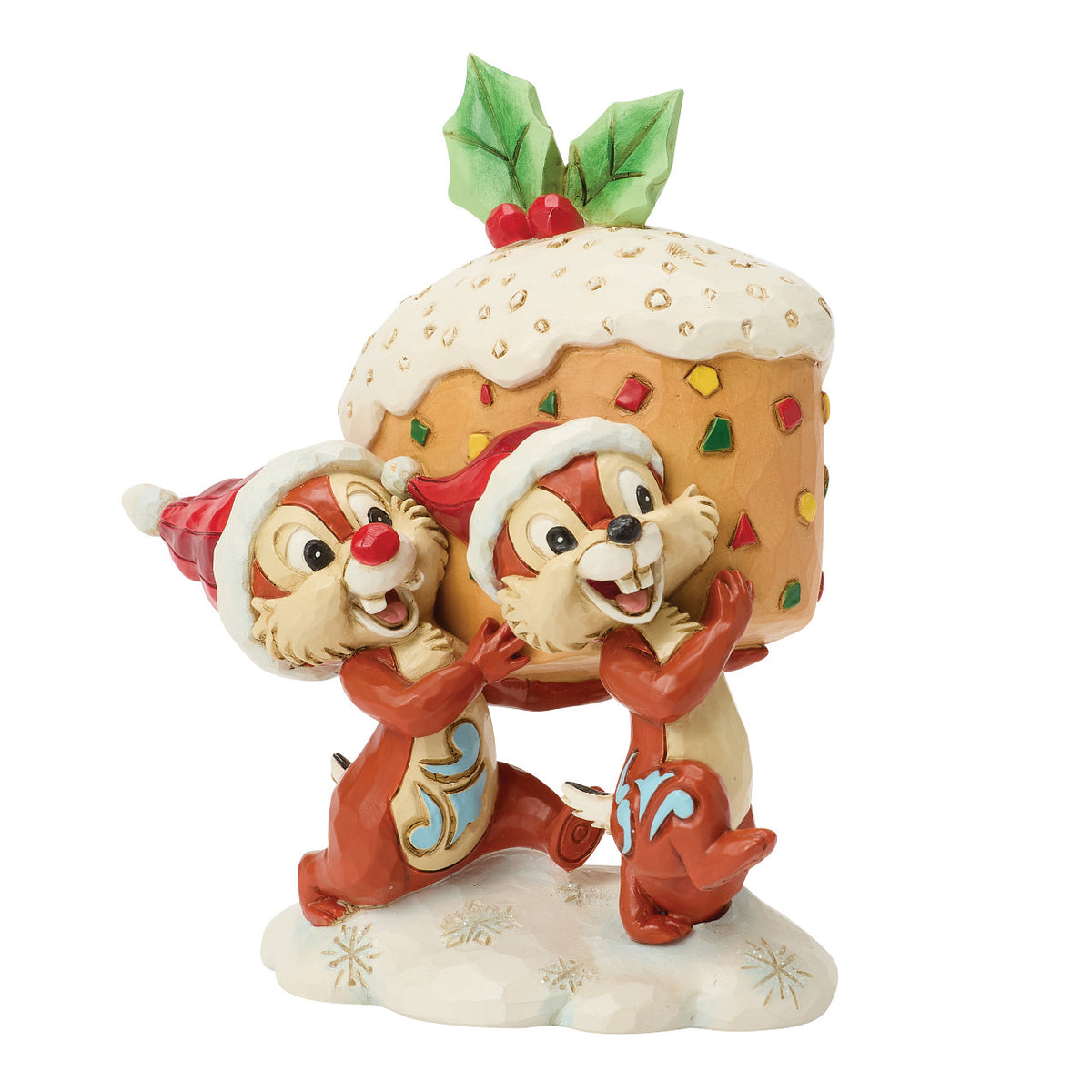 Disney Traditions by Jim Shore Christmas Figurine - Chip ’n Dale with Fruitcake - 11cm | Delivery ± 3 weeks