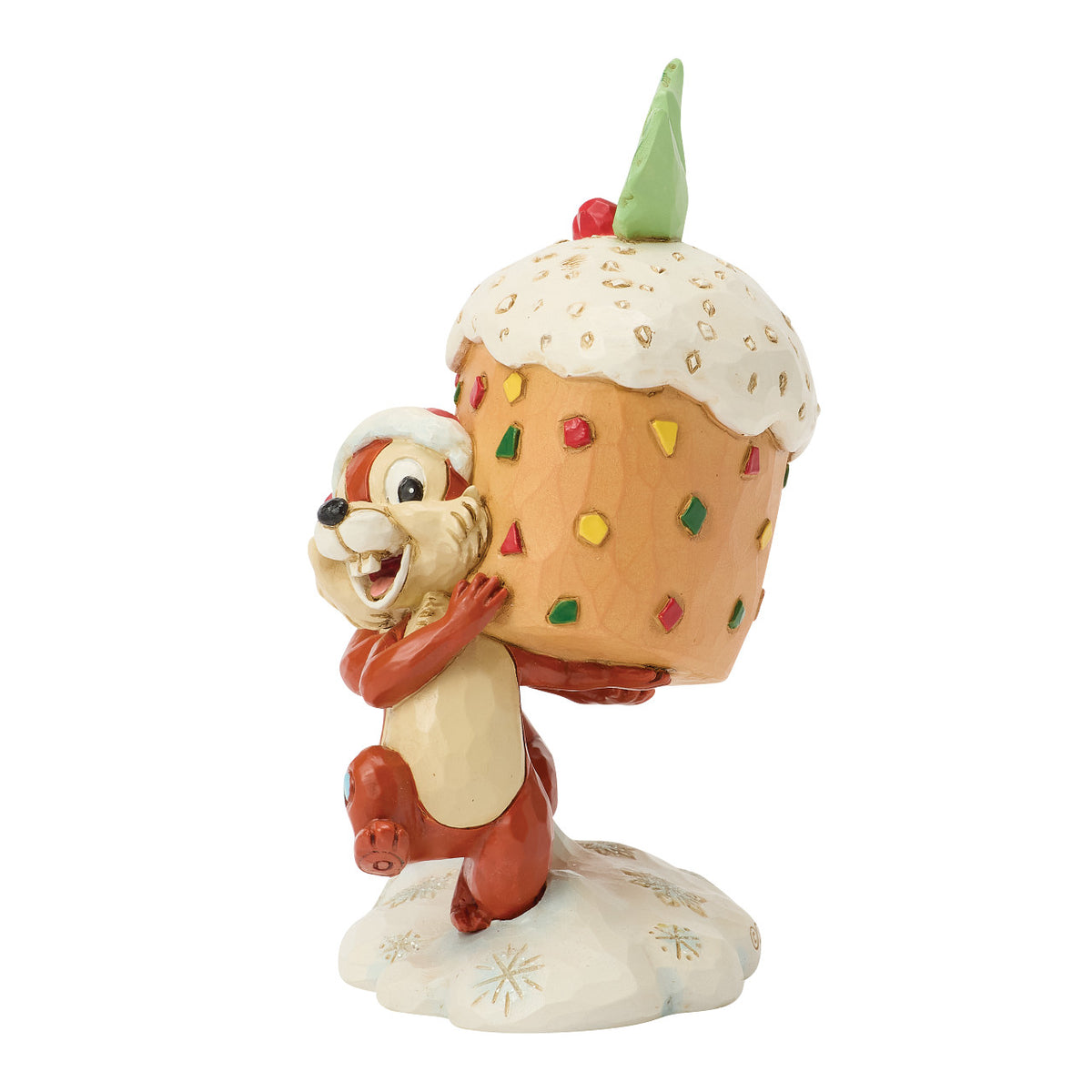 Disney Traditions by Jim Shore Christmas Figurine - Chip ’n Dale with Fruitcake - 11cm | Delivery ± 3 weeks