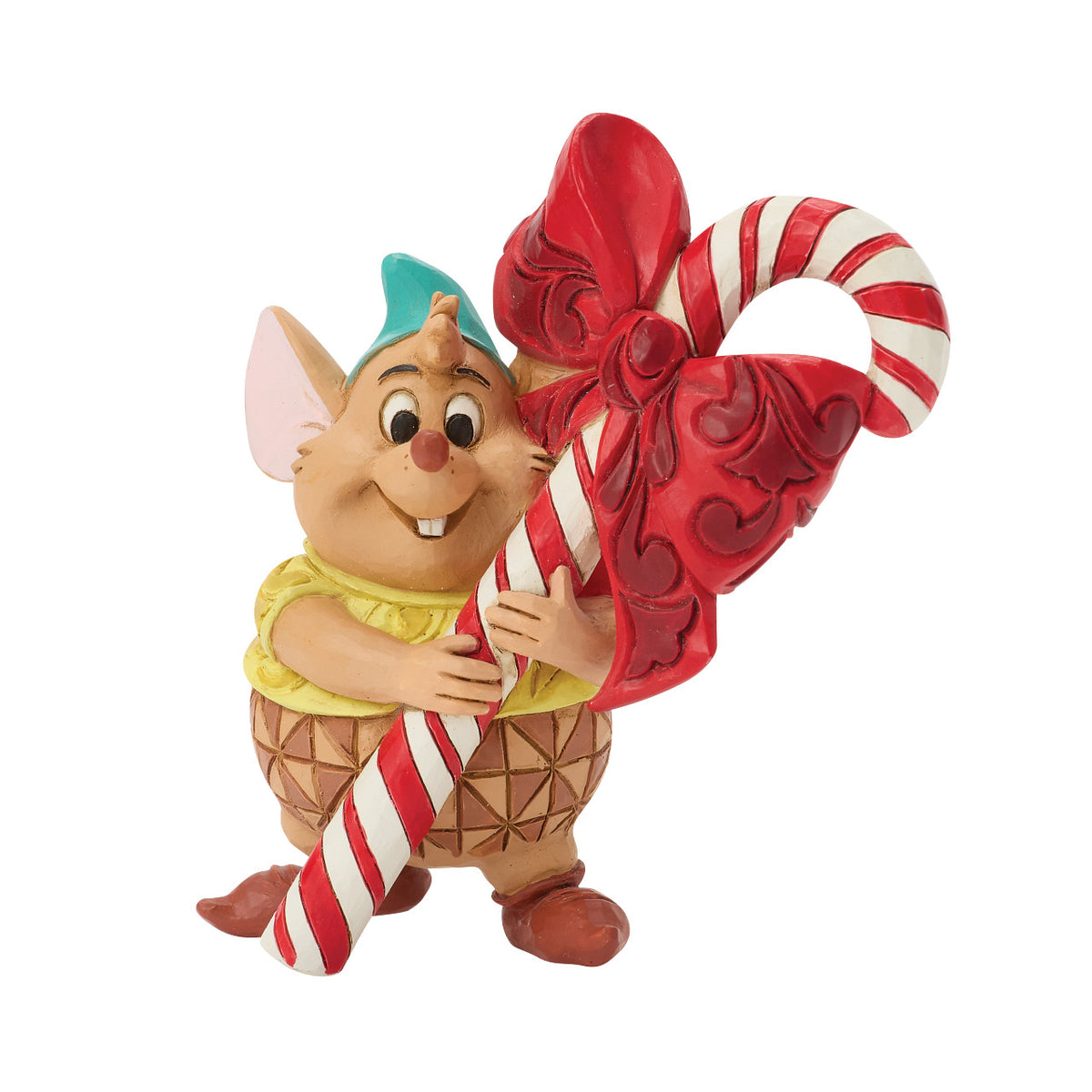 Disney Traditions by Jim Shore Christmas Figurine - Cinderella Gus with Candy Cane - 8.5cm | Delivery ± 3 weeks