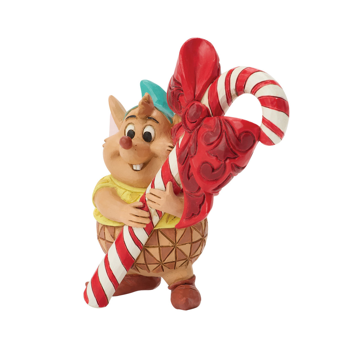 Disney Traditions by Jim Shore Christmas Figurine - Cinderella Gus with Candy Cane - 8.5cm | Delivery ± 3 weeks