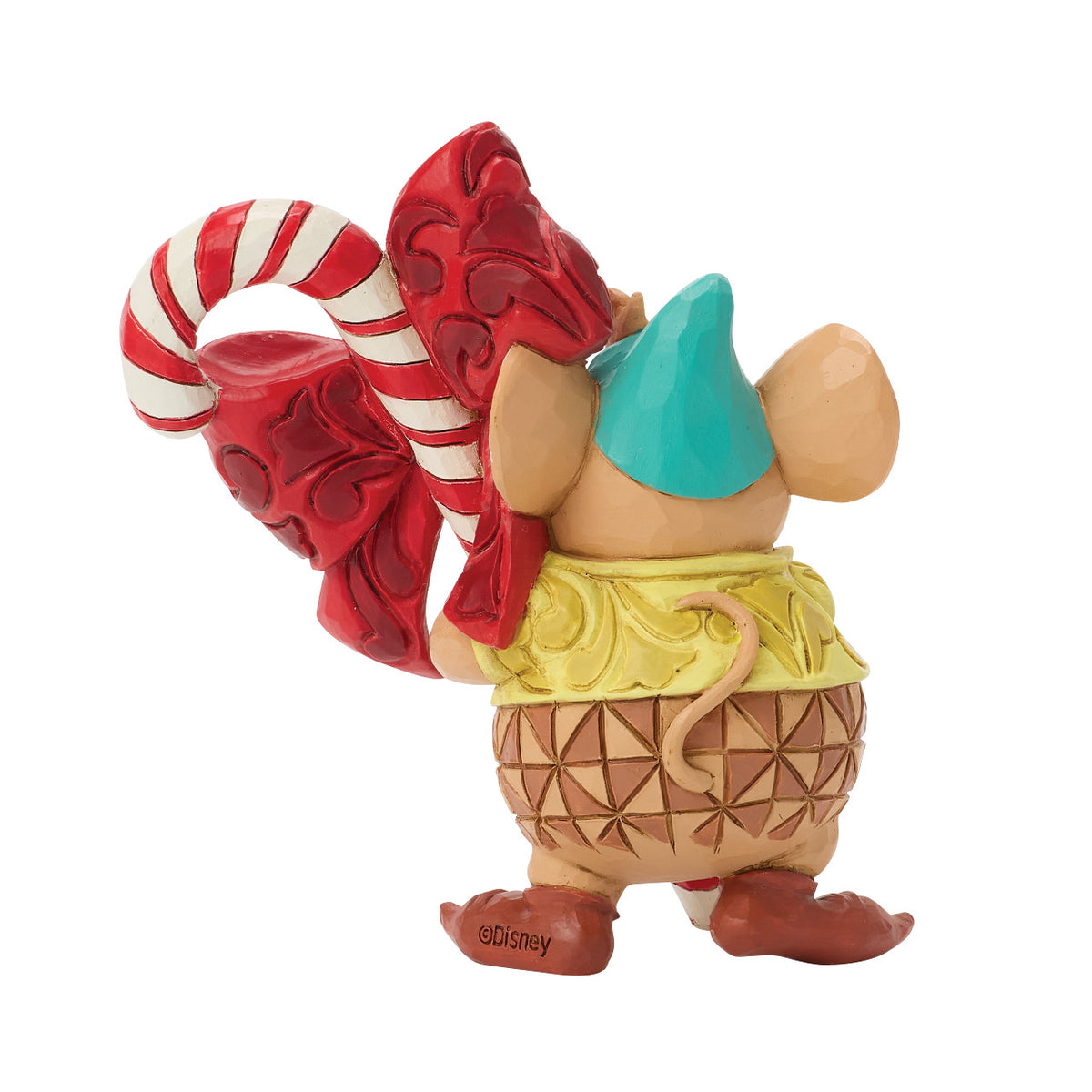 Disney Traditions by Jim Shore Christmas Figurine - Cinderella Gus with Candy Cane - 8.5cm | Delivery ± 3 weeks