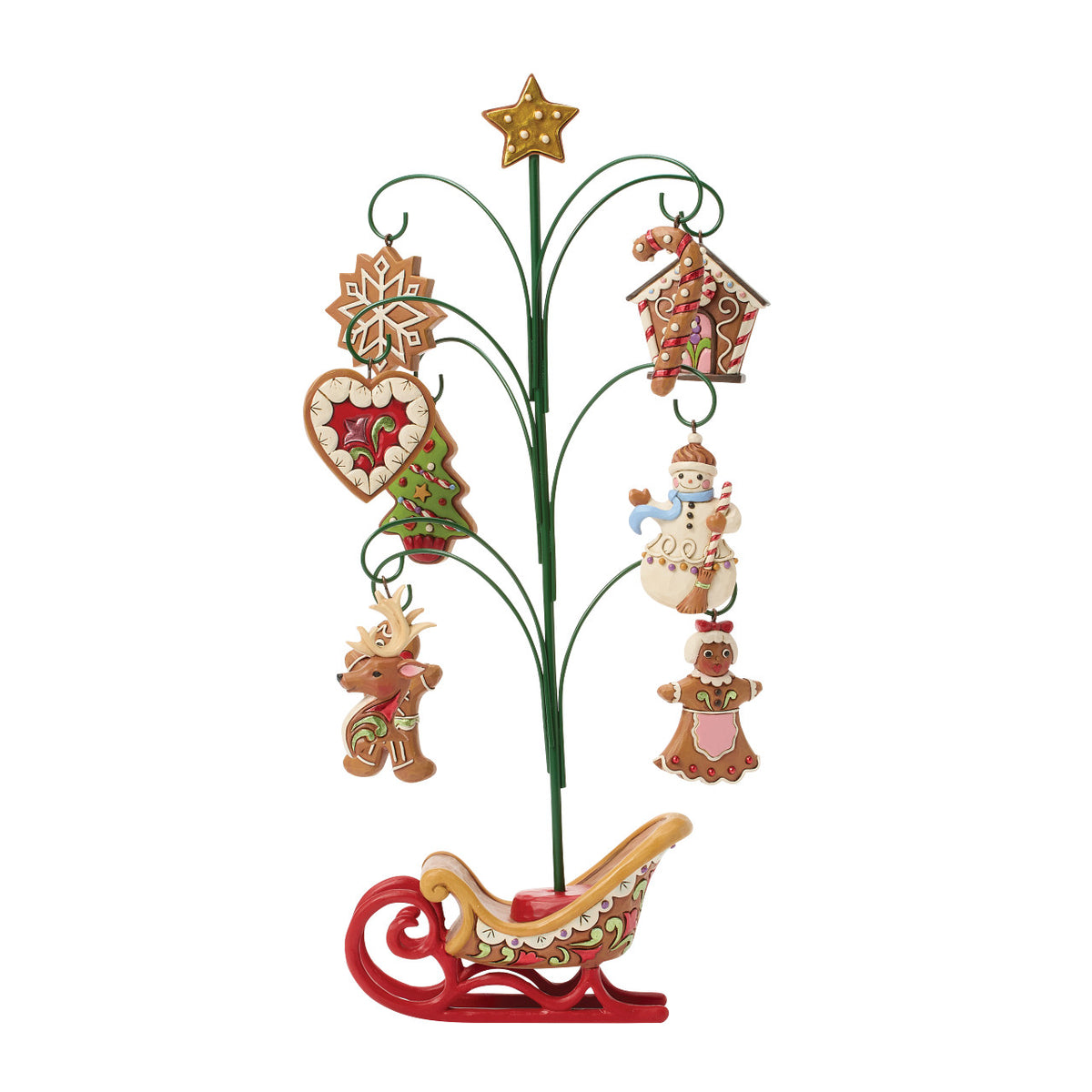 Jim Shore Heartwood Creek Christmas Figurine - Gingerbread Tree with Cookie Ornaments - 33.5cm | Delivery ± 3 weeks