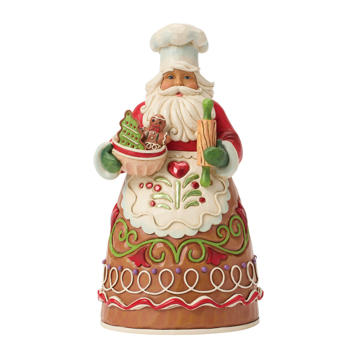 Jim Shore Heartwood Creek Christmas Figurine - Gingerbread Pastry Chef Santa - 21cm | Delivery ± 3 weeks