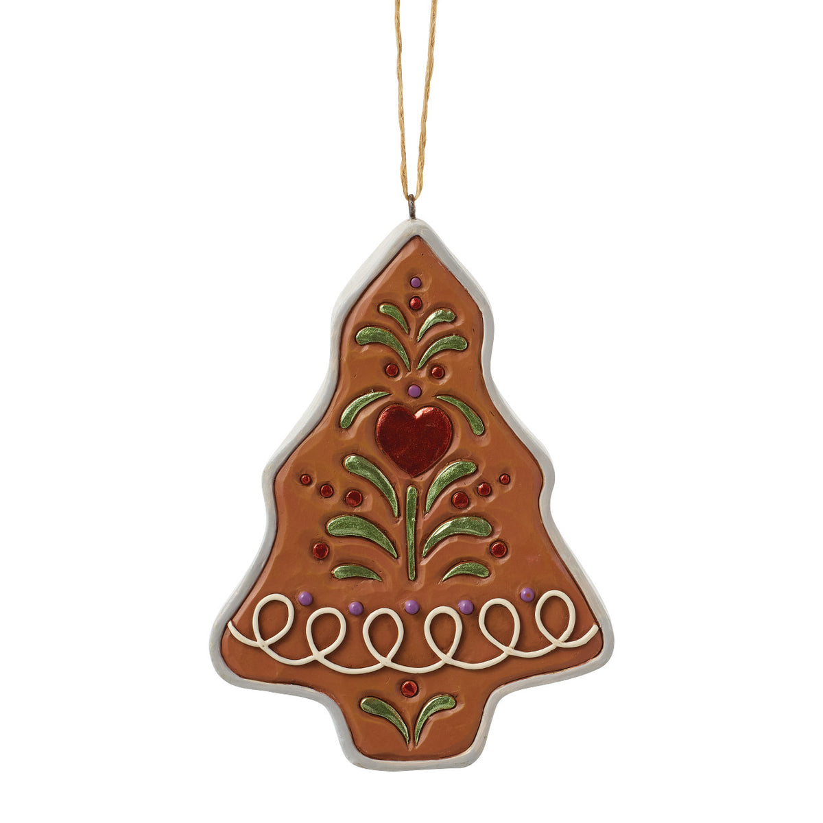 Jim Shore Heartwood Creek Christmas Ornament - Gingerbread Cookie Cutter Santa - 11.5cm | Delivery ± 3 weeks