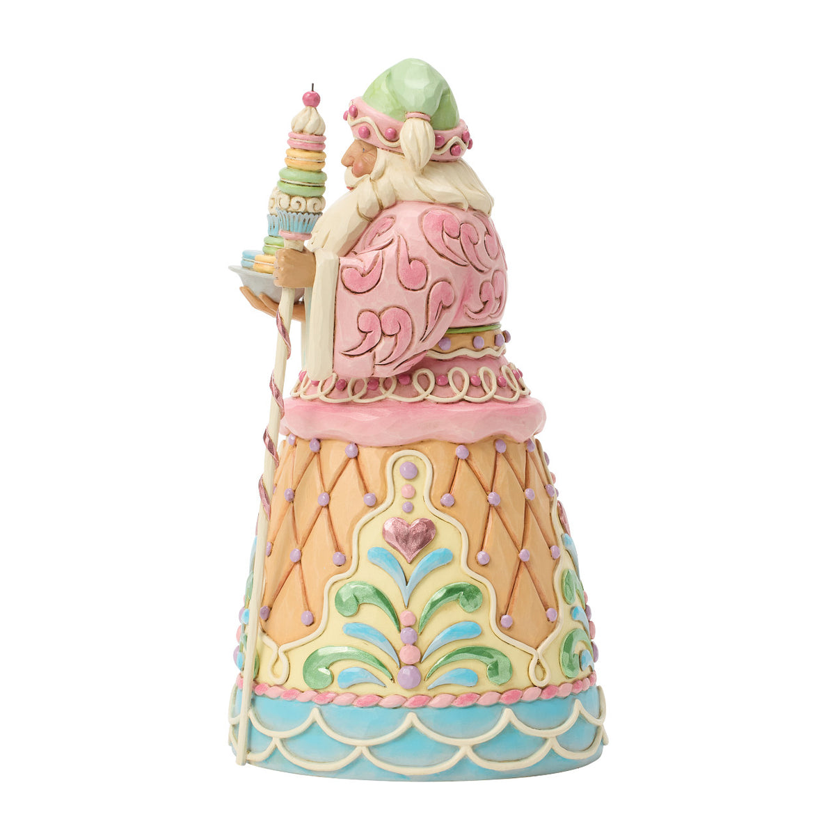 Jim Shore Heartwood Creek Christmas Figurine - Sweets Santa with Macaron Staff - 25.5cm | Delivery ± 3 weeks