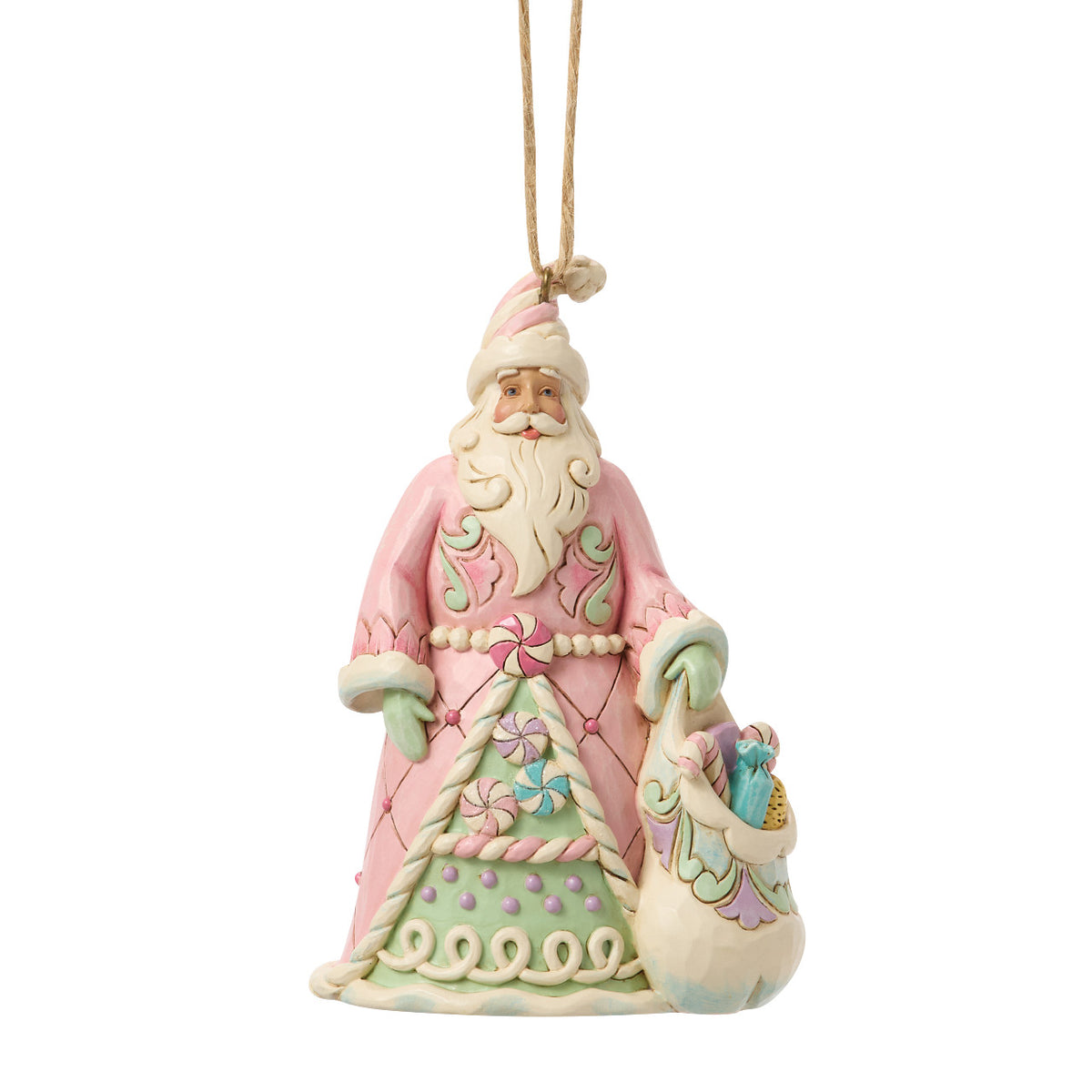 Jim Shore Heartwood Creek Christmas Ornament - Sweets Santa with a Bag of Candy - 11.5cm | Delivery ± 3 weeks