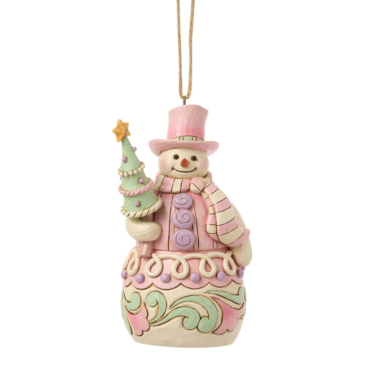 Jim Shore Heartwood Creek Kerstornament - Sweets Snowman with Tree - 11cm