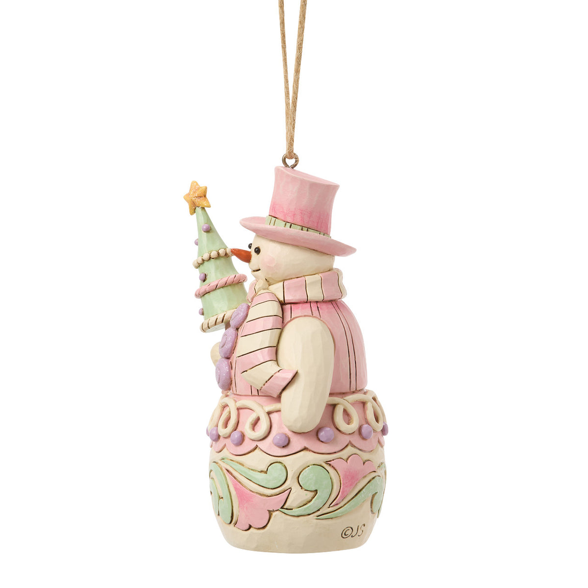 Jim Shore Heartwood Creek Kerstornament - Sweets Snowman with Tree - 11cm