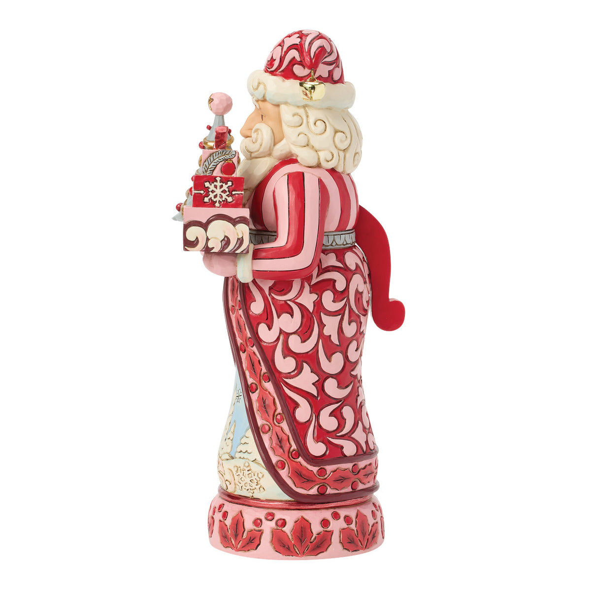 Jim Shore Heartwood Creek Christmas Nutcracker - Santa with Christmas Tree - Red & Pink - 25.5cm | Delivery ± 3 weeks
