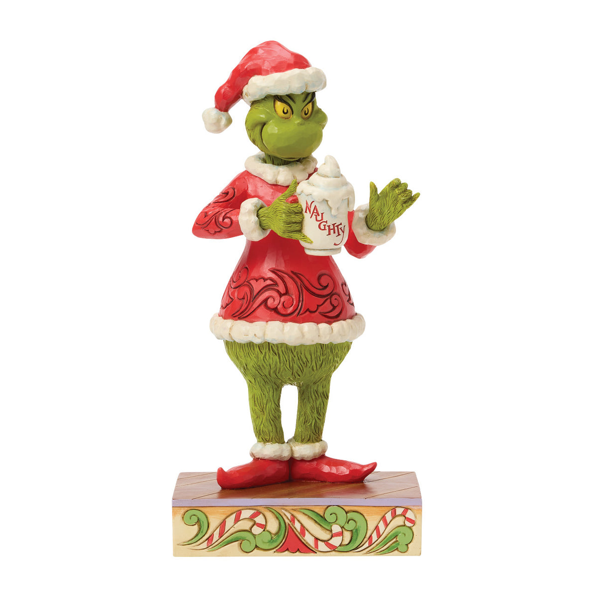 Jim Shore The Grinch Christmas Figurine - With Hot Chocolate Mug - 22.5cm | Delivery ± 3 weeks