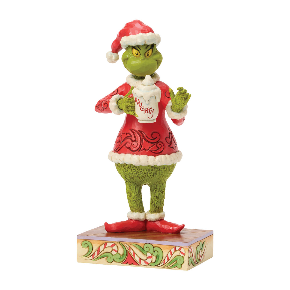Jim Shore The Grinch Christmas Figurine - With Hot Chocolate Mug - 22.5cm | Delivery ± 3 weeks