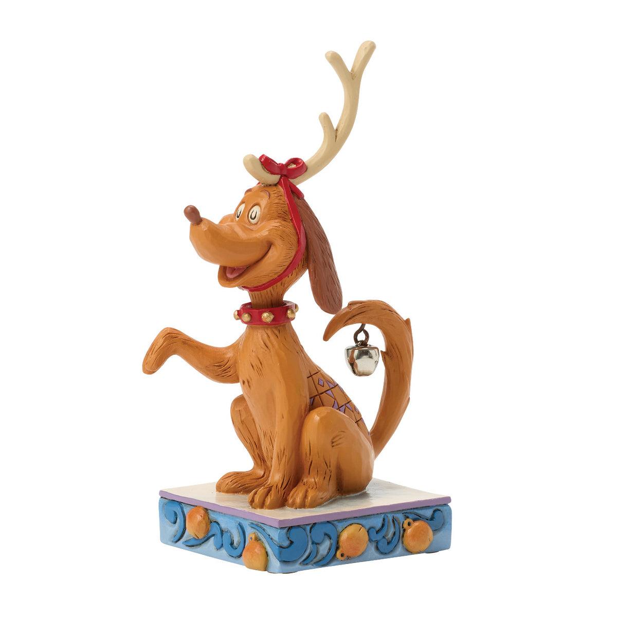 Jim Shore The Grinch Christmas Figurine - Max with Christmas Bell - 13.5cm | Delivery ± 3 weeks