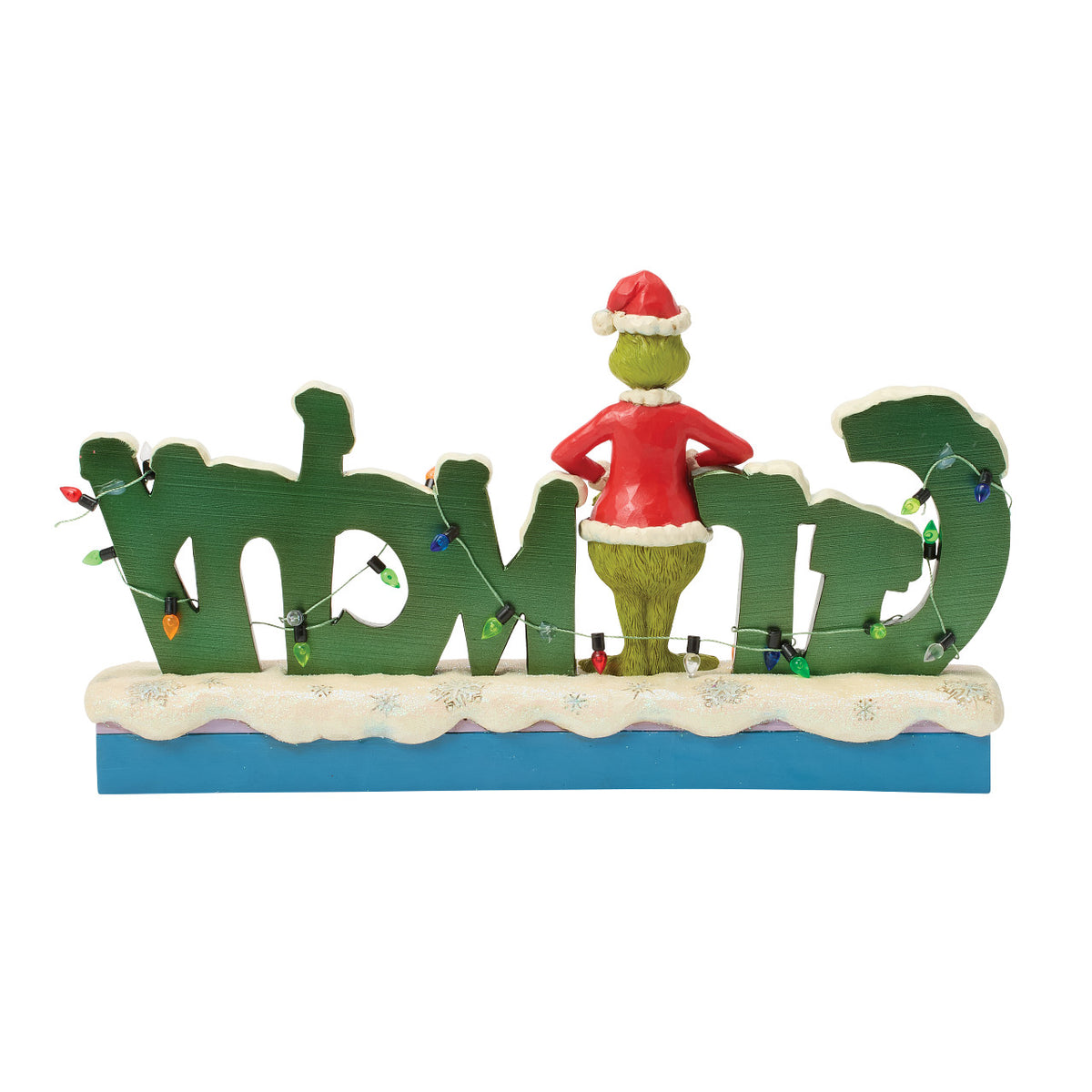 Jim Shore The Grinch Christmas Figurine - With 'Grinchy' Sign - 15cm | Delivery ± 3 weeks