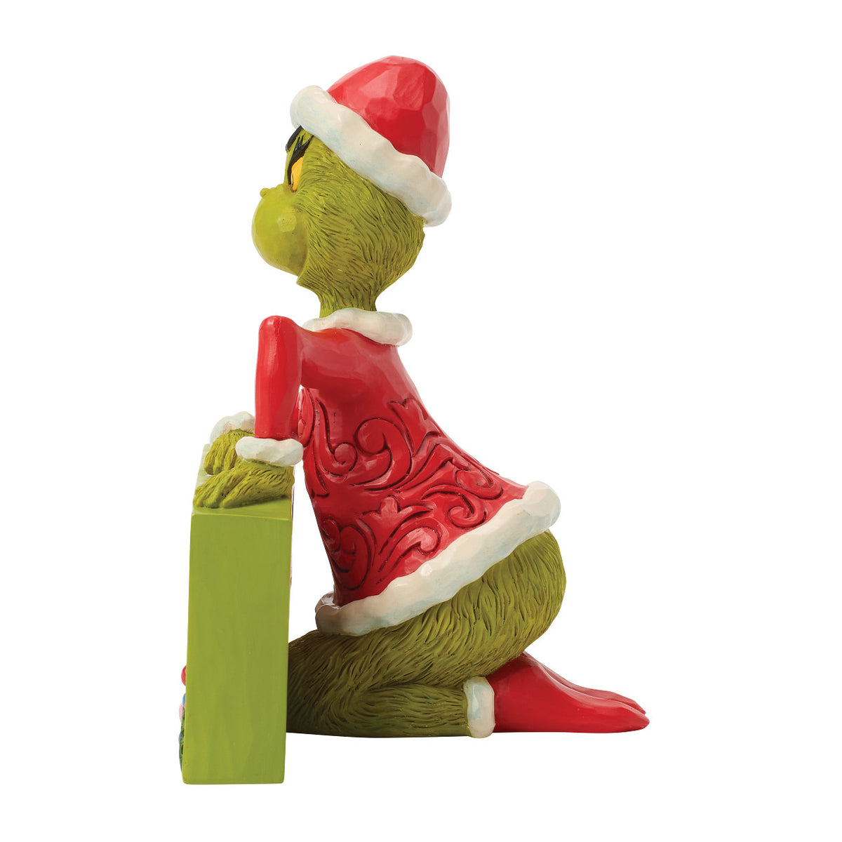 Jim Shore The Grinch Christmas Figurine - With Rotating Sign - 14.5cm | Delivery ± 4 weeks