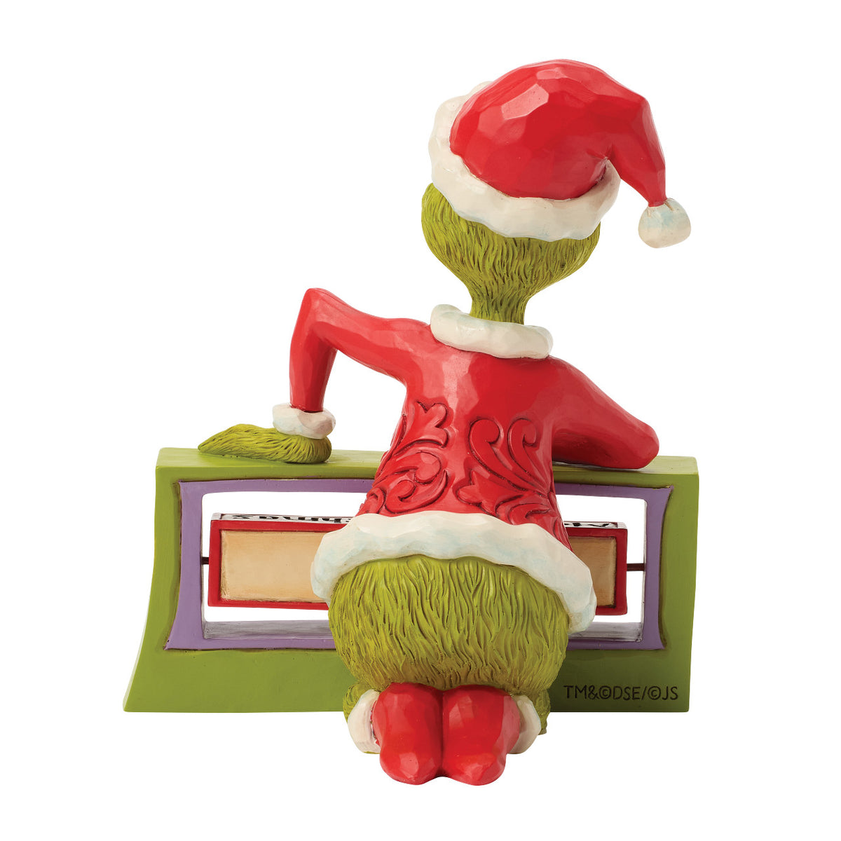 Jim Shore The Grinch Christmas Figurine - With Rotating Sign - 14.5cm | Delivery ± 4 weeks