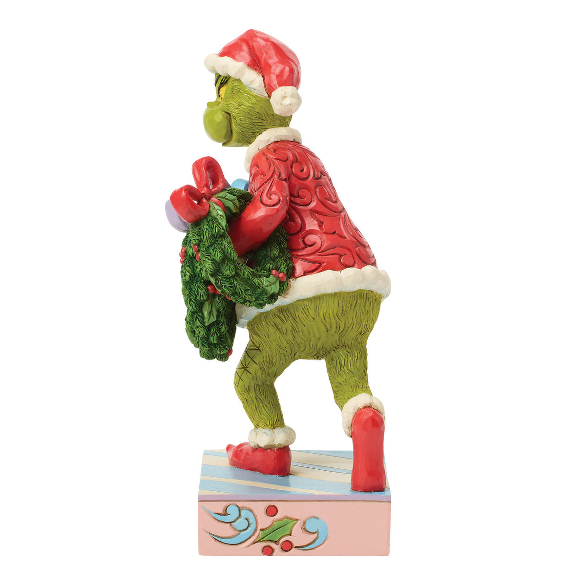 Jim Shore The Grinch Christmas Figurine - With Christmas Wreaths - 20.5cm | Delivery ± 3 weeks
