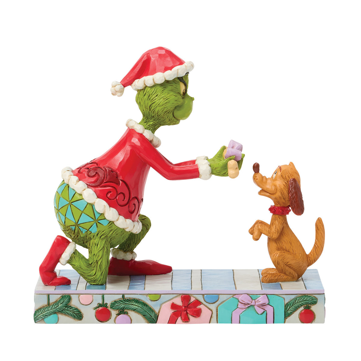 Jim Shore The Grinch Christmas Figurine - With Max & Bone - 16.5cm | Delivery ± 4 weeks