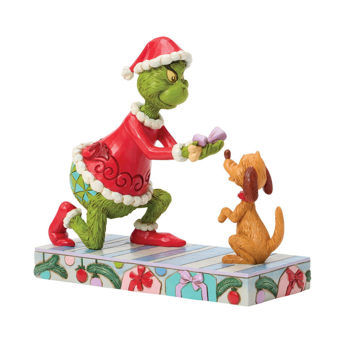 Jim Shore The Grinch Christmas Figurine - With Max & Bone - 16.5cm | Delivery ± 4 weeks