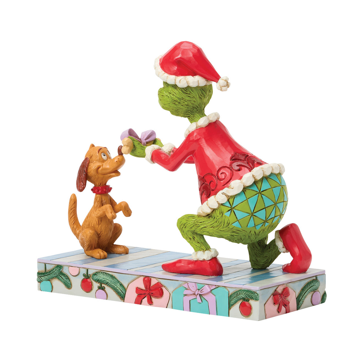 Jim Shore The Grinch Christmas Figurine - With Max & Bone - 16.5cm | Delivery ± 4 weeks