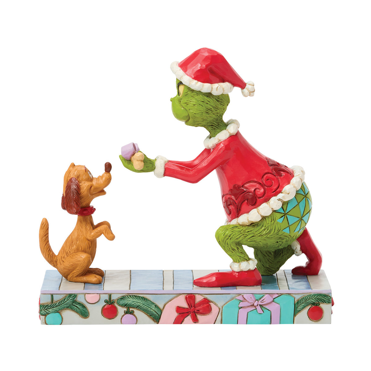 Jim Shore The Grinch Christmas Figurine - With Max & Bone - 16.5cm | Delivery ± 4 weeks