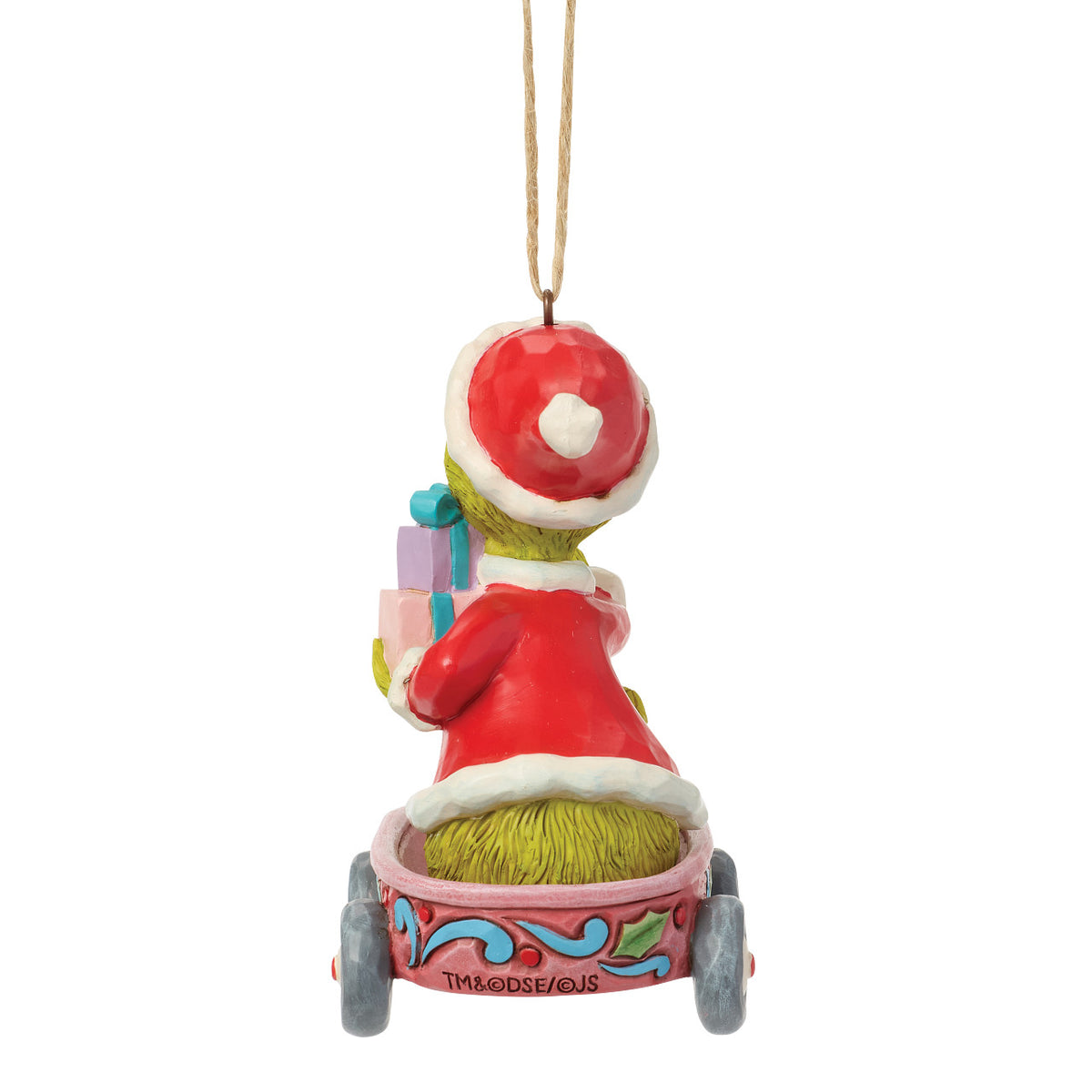 Jim Shore The Grinch Christmas Ornament - In Wagon - 9.5cm | Delivery ± 3 weeks