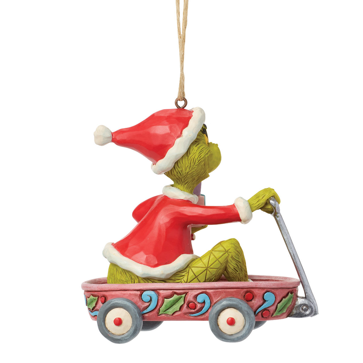 Jim Shore The Grinch Christmas Ornament - In Wagon - 9.5cm | Delivery ± 3 weeks